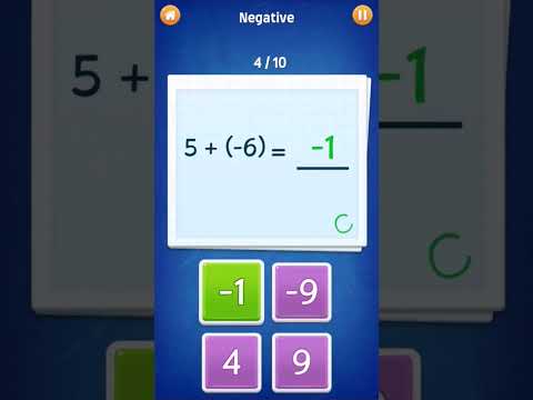 Math Games for Kids to Learn Addition 12 (Negative) #shorts #maths