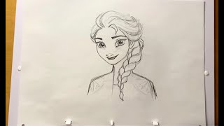 How to Draw Elsa from Frozen 2 l