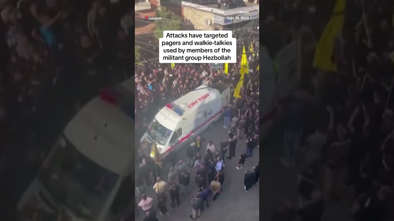 An explosion causes panic at a funeral in Lebanon