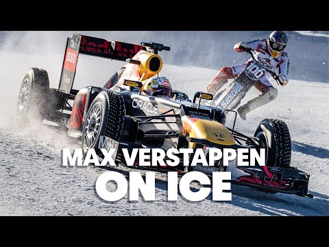 Max Verstappen On Ice - World Champion Drives The RB8 At Ice GP