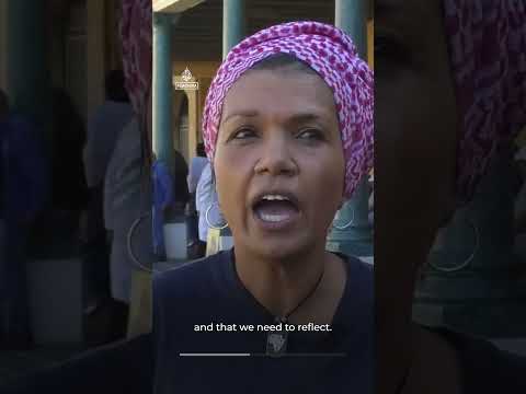 Pro-Palestine protest held at oldest colonial building in South Africa | AJ #shorts
