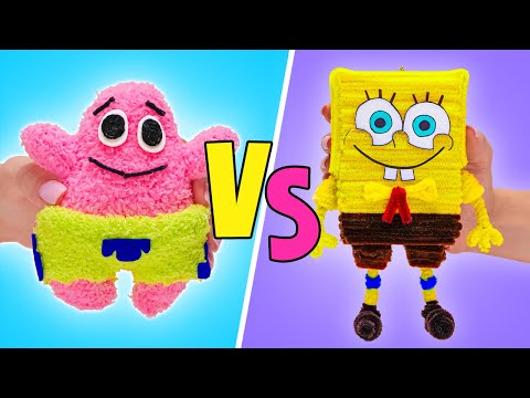 Confronto de Desenho DIY: Meia Patrick VS SpongeBob! 🧦🧽