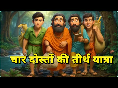 चार दोस्तों की तीर्थयात्रा | Hindi Moral Story | cartoon story।कहानी