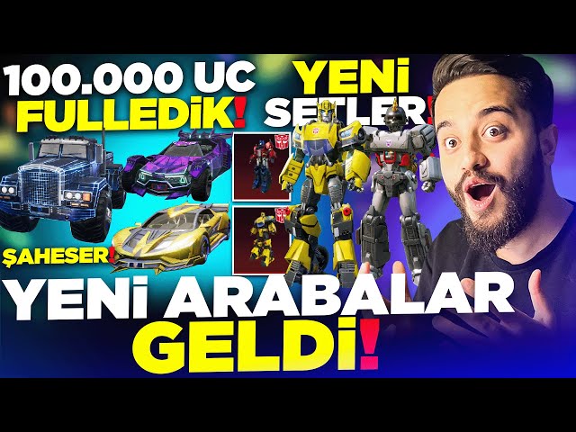 YENİ ARABALAR GELDİ! 100.000 UC FULLEDİK! ŞAHESER TRANSFORMERS ARAÇ! PUBG Mobile