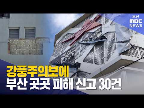 강풍주의보에 부산 곳곳 피해 신고 30건 (2026-09-<strong>05</strong>,토/뉴스데스크/부산MBC)