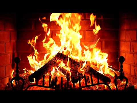 🔥 Fireplace 4K UHD! Fireplace with Crackling Fire Sounds. Fireplace Ambience