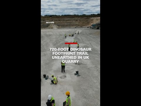 720-foot dinosaur footprint trail unearthed in UK quarry