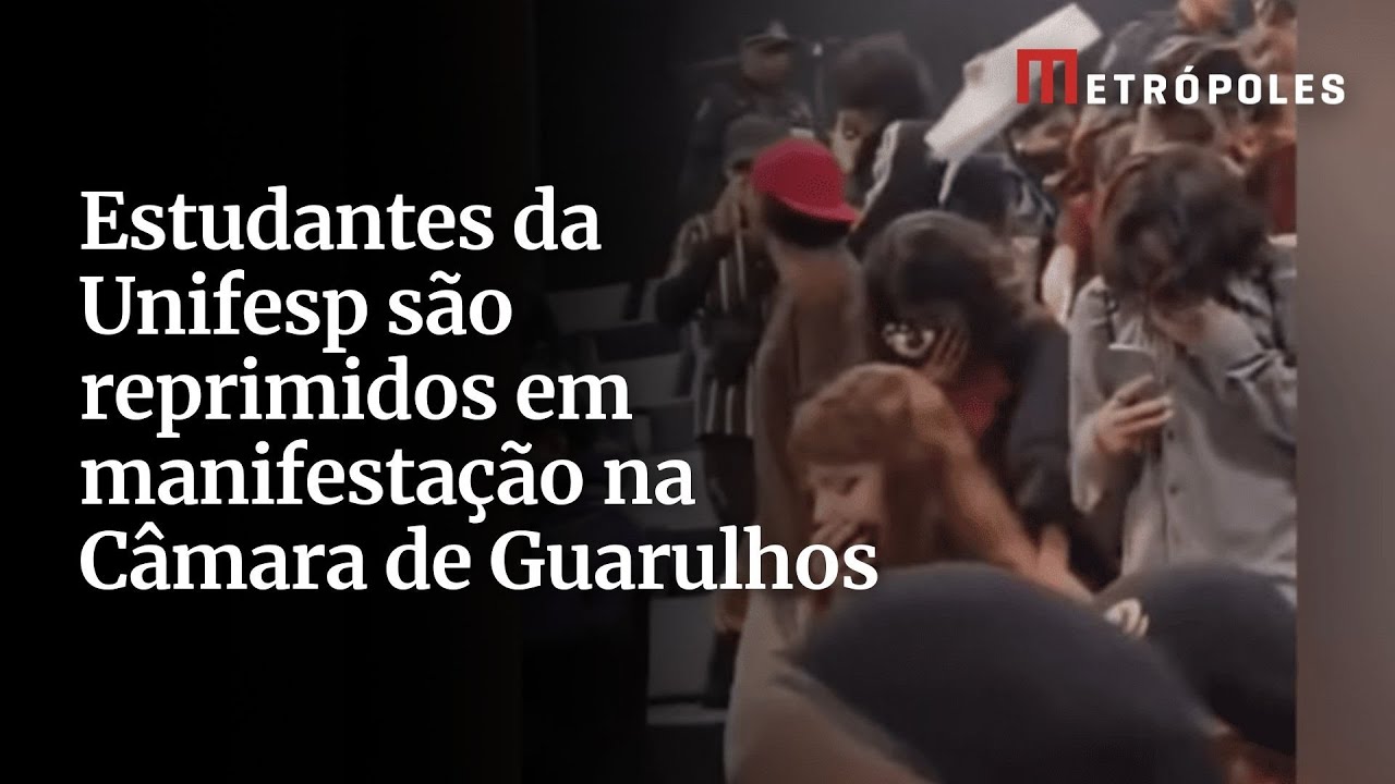 Estudantes da Unifesp são reprimidos em manifestação na Câmara de Guarulhos