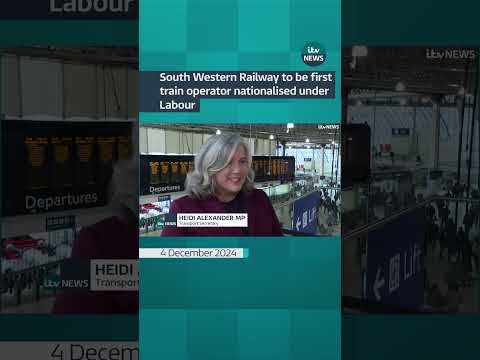 South Western Railway to be first train operator nationalised under Labour #itvnews  #shorts