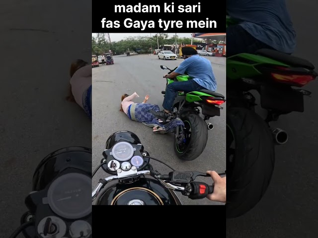#bike||madam ki sari fas Gaya||#rider