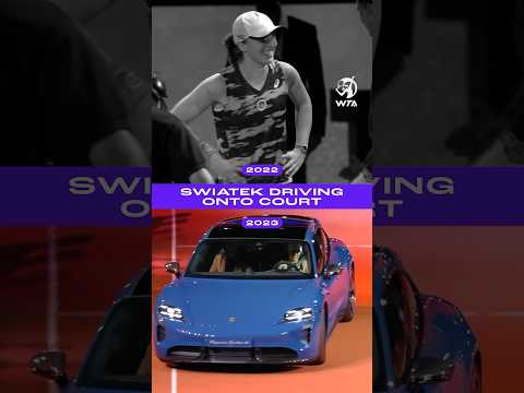 Spot the difference 😅 Iga Swiatek caps off another Stuttgart title by driving her prize onto court!