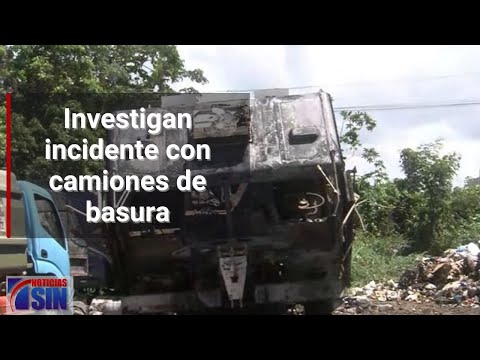 Autoridades abren investigación tras incendio de camiones de basura