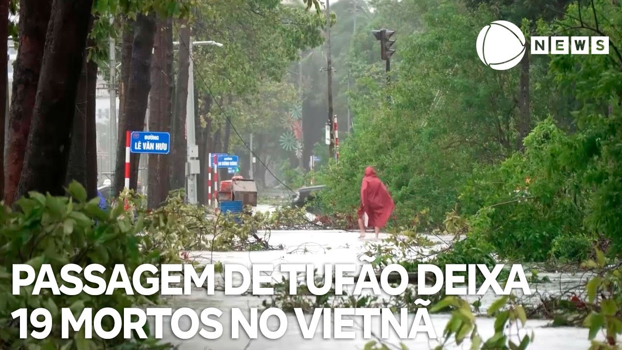 Passagem de tufão deixa 19 mortos no Vietnã