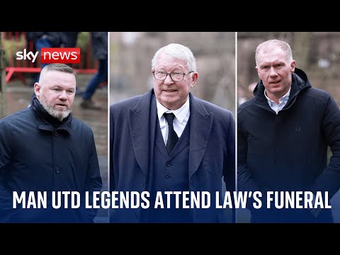 Denis Law's funeral takes place in Manchester
