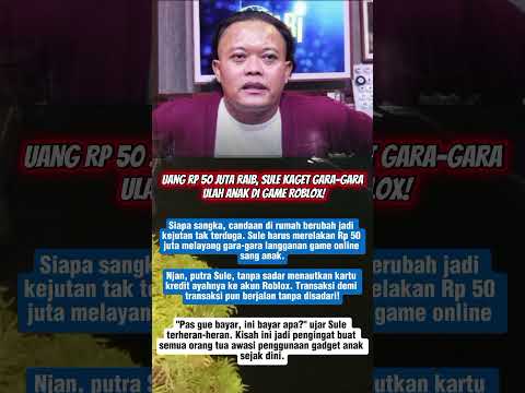 Sule Kaget Uang 50 juta Raib karena game #beritaartisterbaru #trendingshorts #news