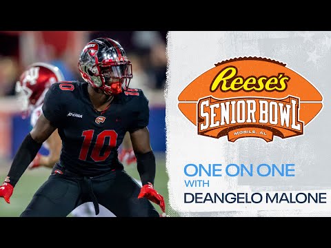 DeAngelo Malone at the Senior Bowl | 1-on-1 Interview video clip