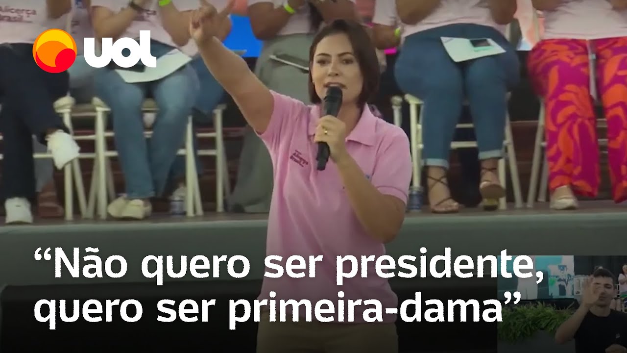 Michelle Bolsonaro diz que quer ser primeira dama não presidente veja vídeo