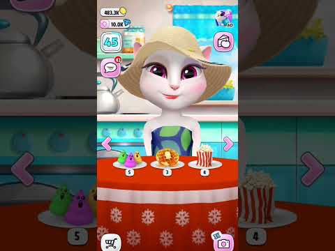 Angela's lunch time 😘 #mytalkingangela #shortsfeed #games #fyp