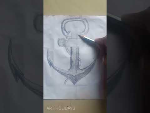 How To Draw Anchor | Ship Anchor | Boat Anchor | लंगर का चित्र कैसे बनाये | Art Holidays