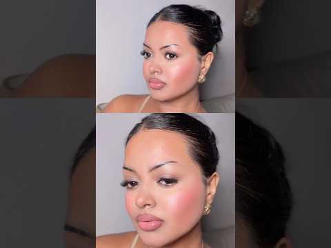 Nude glossy lip combo for brown skin 💕