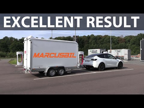 Tesla Model Y Performance 1000 km trailer challenge
