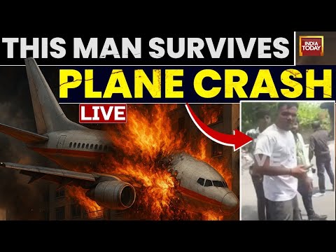 Ahmedabad Plane Crash Survivor News LIVE | Miracle Survival by a Man In Ahmedabad Plane Crash