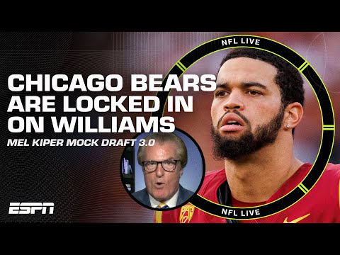Mel Kiper thinks the Chicago Bears are LOCKED IN on Caleb Williams at No. 1  | NFL Live video clip