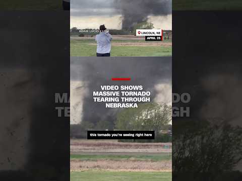 Video shows massive tornado tearing through Nebraska