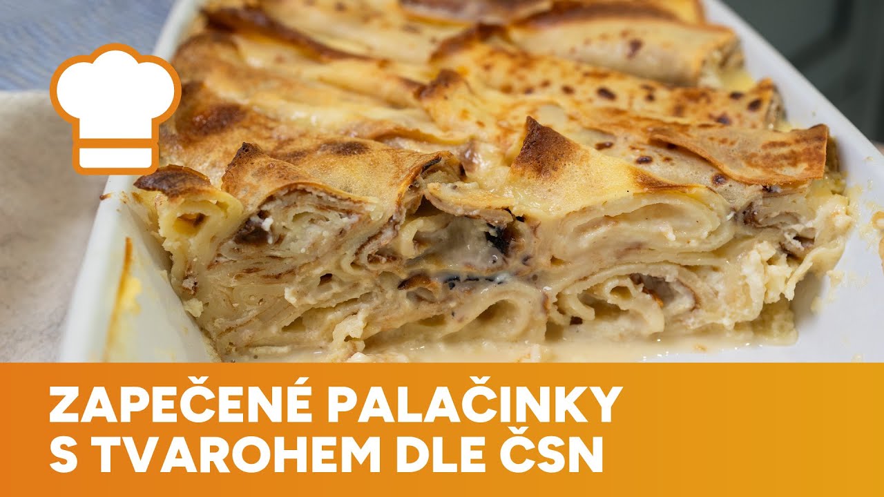 Zapečené palačinky s tvarohem podle ČSN vás vrátí zpět v čase