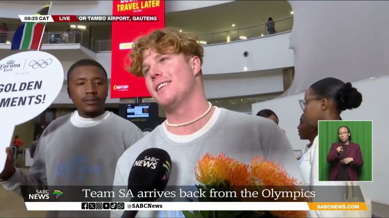 2024 Olympics | Excitement at OR Tambo International Airport ahead of Team SA's return from Paris