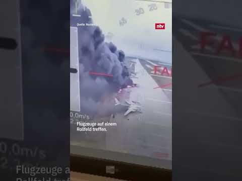 Video soll ukrainischen Drohnen-Schlag gegen russische Bomber zeigen | #ntv