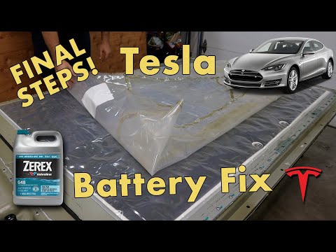 DIY Tesla Battery Pack Repair: Final Steps - Coolant, Ceramic Blanket, and Plastic Sheet