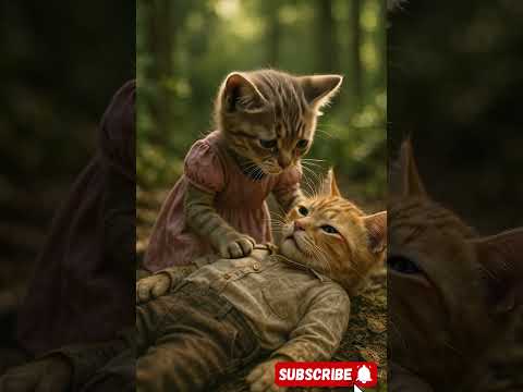 “Sister Saves Brother! Heartwarming Kitten Story in the Forest 🐾”