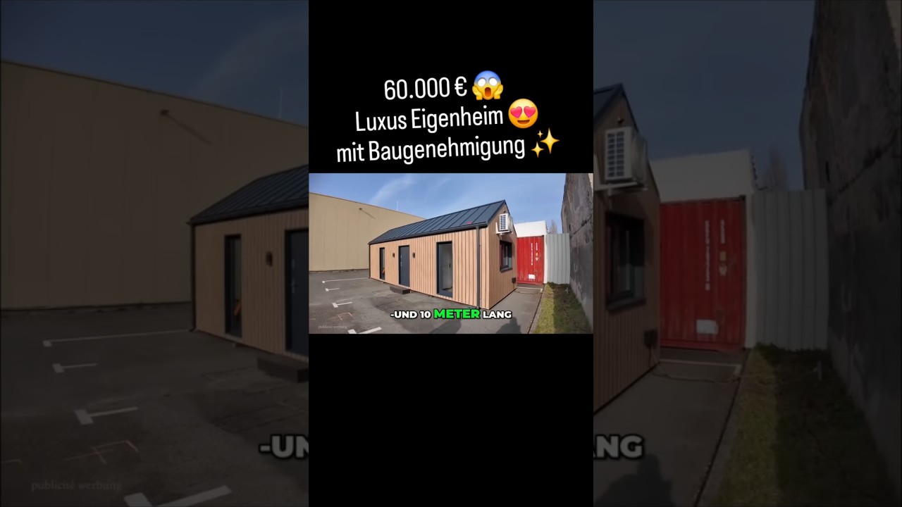 60.000 € — Luxus Eigenheim mit Baugenehmigung tinyhouse eigenheim werbung