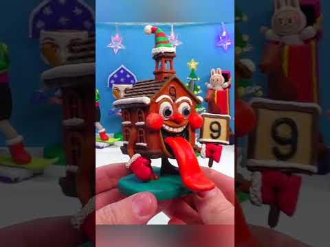 Лепим Зимний Домик 🎄 La Esok Sekolah из пластилина ► Видео Лепка #brainrot #clay #пластилин