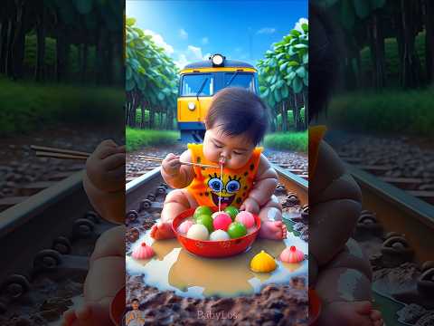 ❤️ Evolution of Baby: Train Attack on Baby for Food Eating #cat #cute #love #shorts BabyLos 51