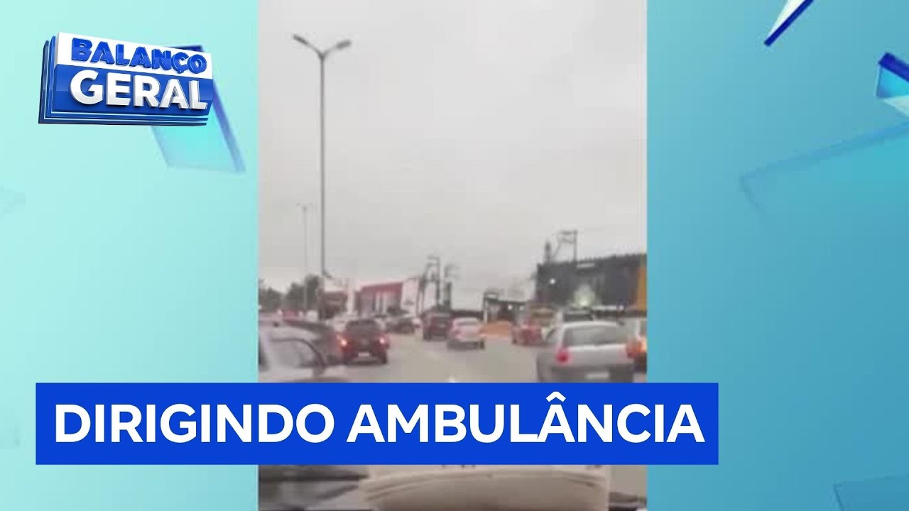 Influenciador posta vídeo dirigindo ambulância e cortando trânsito sem autorização em São Paulo