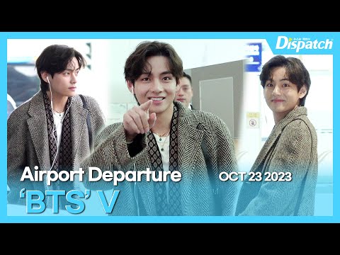 뷔(방탄소년단), "출국길이 가을 화보" l V(BTS), "The way of departure is like a Autumn pictorial" with ENG SUB [공항]