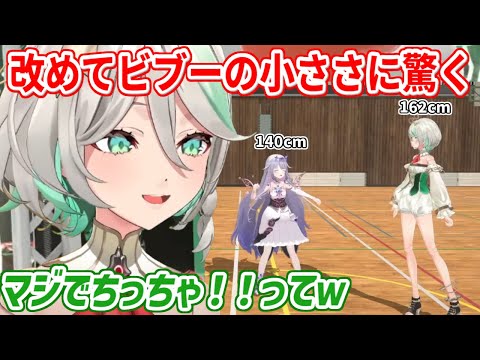ビブーの身長の低さを改めて実感するセシリアさん【ホロライブ切り抜き/セシリア・イマーグリーン/古石ビジュー】