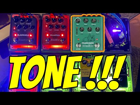 KILLER TONE!  A close look at the Eventide TriceraChorus Pedal on a FULL Pedalboard!