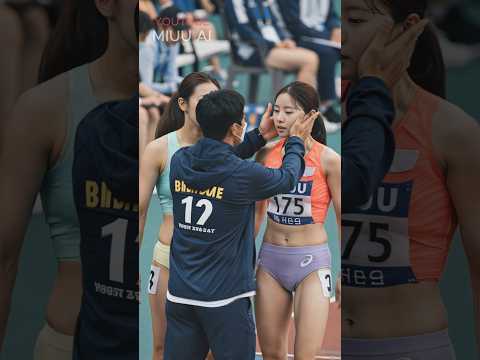 400m 육상, 선수 위로해주는 감독님 ✨️#수영선수 #피겨 #beauty #볼트 #여자모델 #체조선수 #아이돌