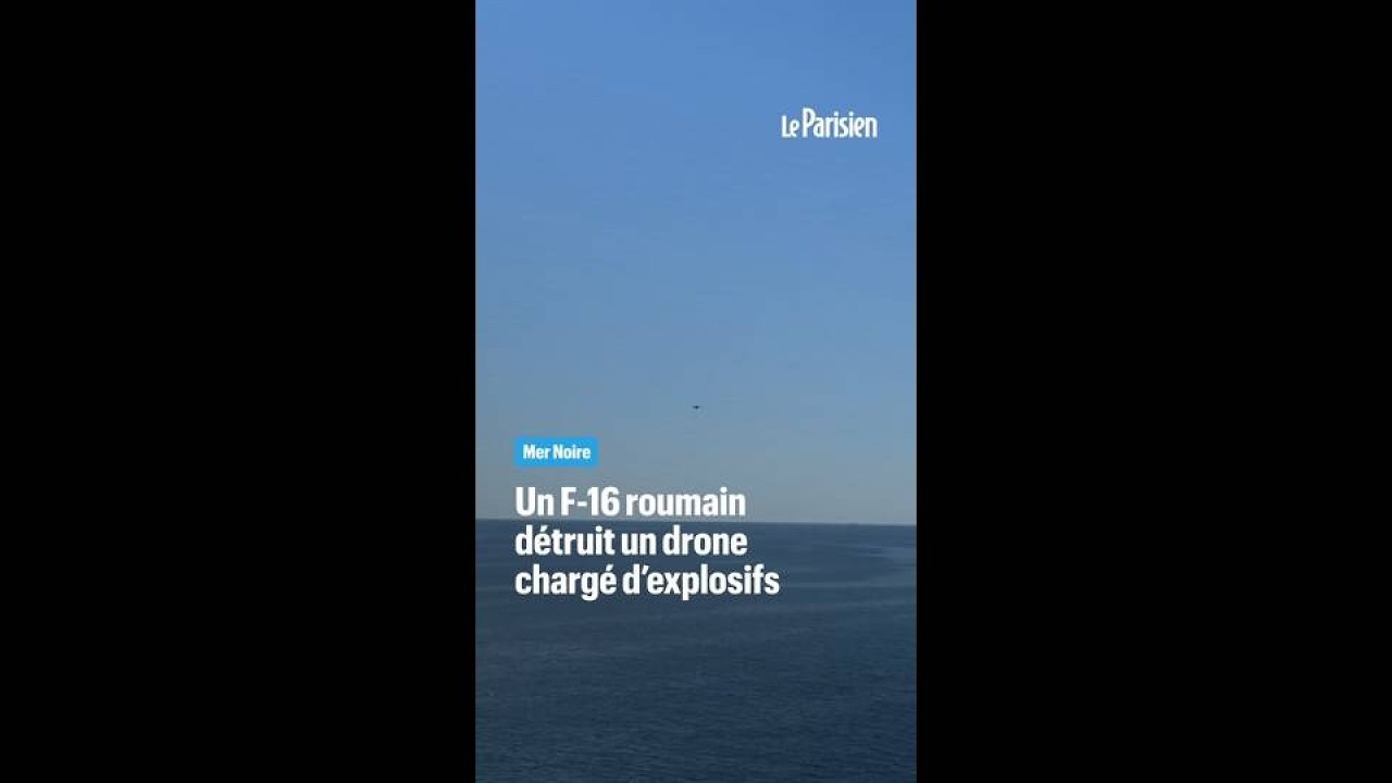 Un F-16 roumain détruit un drone chargé d’explosifs en mer Noire