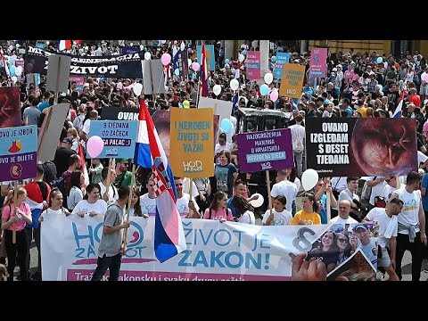 شاهد: الآلاف يتظاهرون ضد الإجهاض في كرواتيا