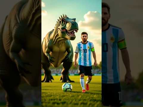 Good Luck, Messi! 😂#messi #dinosaur #football #soccer #shorts #viral #aiart #jurassicpark