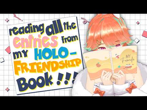 【FRIENDS】reading sweet entries from all HoloEN & Some ID & JP members in my book! #kfp #キアライブ