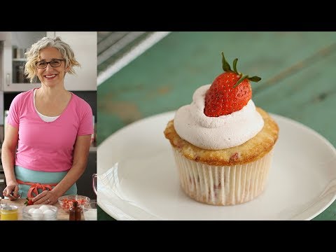 Strawberry Cupcakes with Strawberry Cream Cheese Frosting - Everyday Food with Sarah Carey