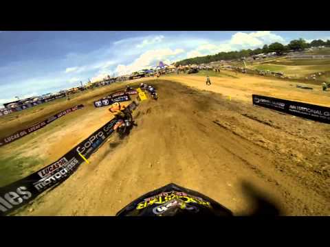 GoPro HD: Jason Anderson Lap 1 Moto 2 - Muddy Creek MX Lucas Oil Pro Motocross Championship 2013 