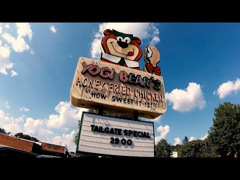 screenshot of youtube video titled Yogi Bear Honey Fried Chicken | Backroad Bites