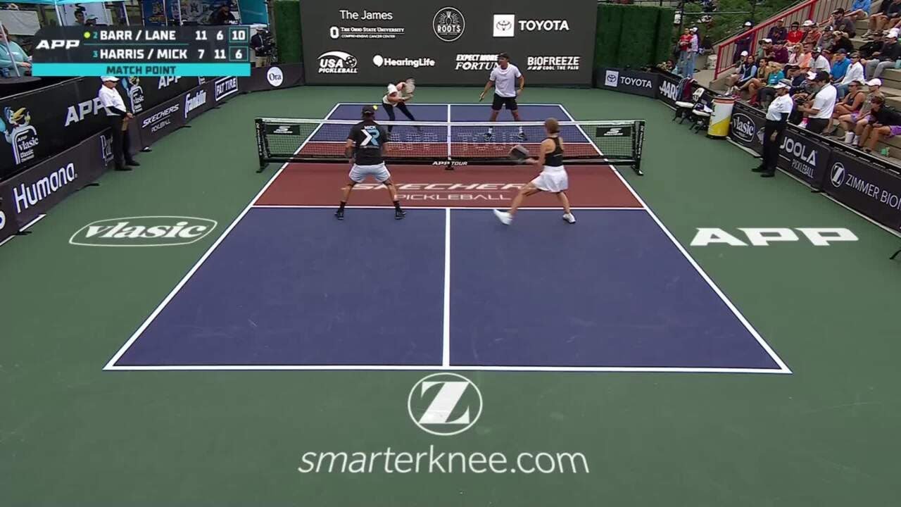 Barr/Lane v Harris/Mick Match Point | Mixed Doubles | Pickleball | APP Tour