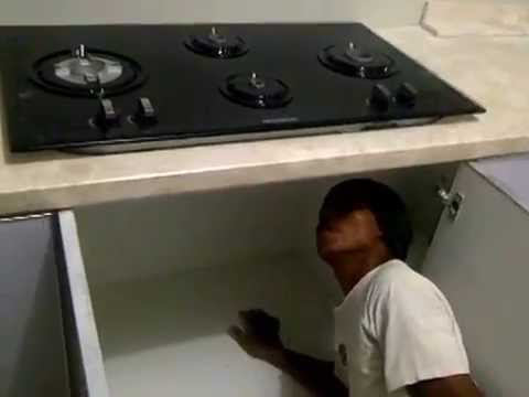 Pemasaangan kompor  kitchen set VideoMoviles com